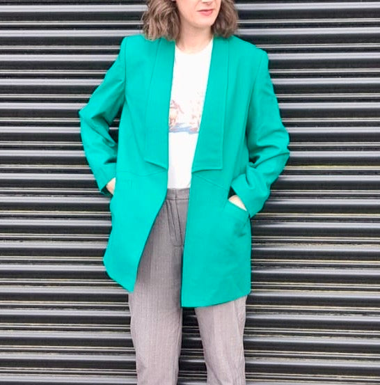 Vintage Clothing- Vintage Green Blazer- 1980s - oversized - Frock 33