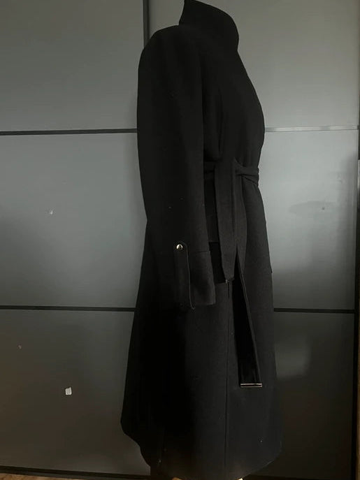 Coats | Full Length Belted | Black Coat| Size 14 | Frock 33