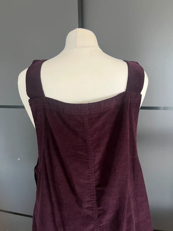 Pinafore Dress | Cord Cotton | Trespass |Size 16| Frock33