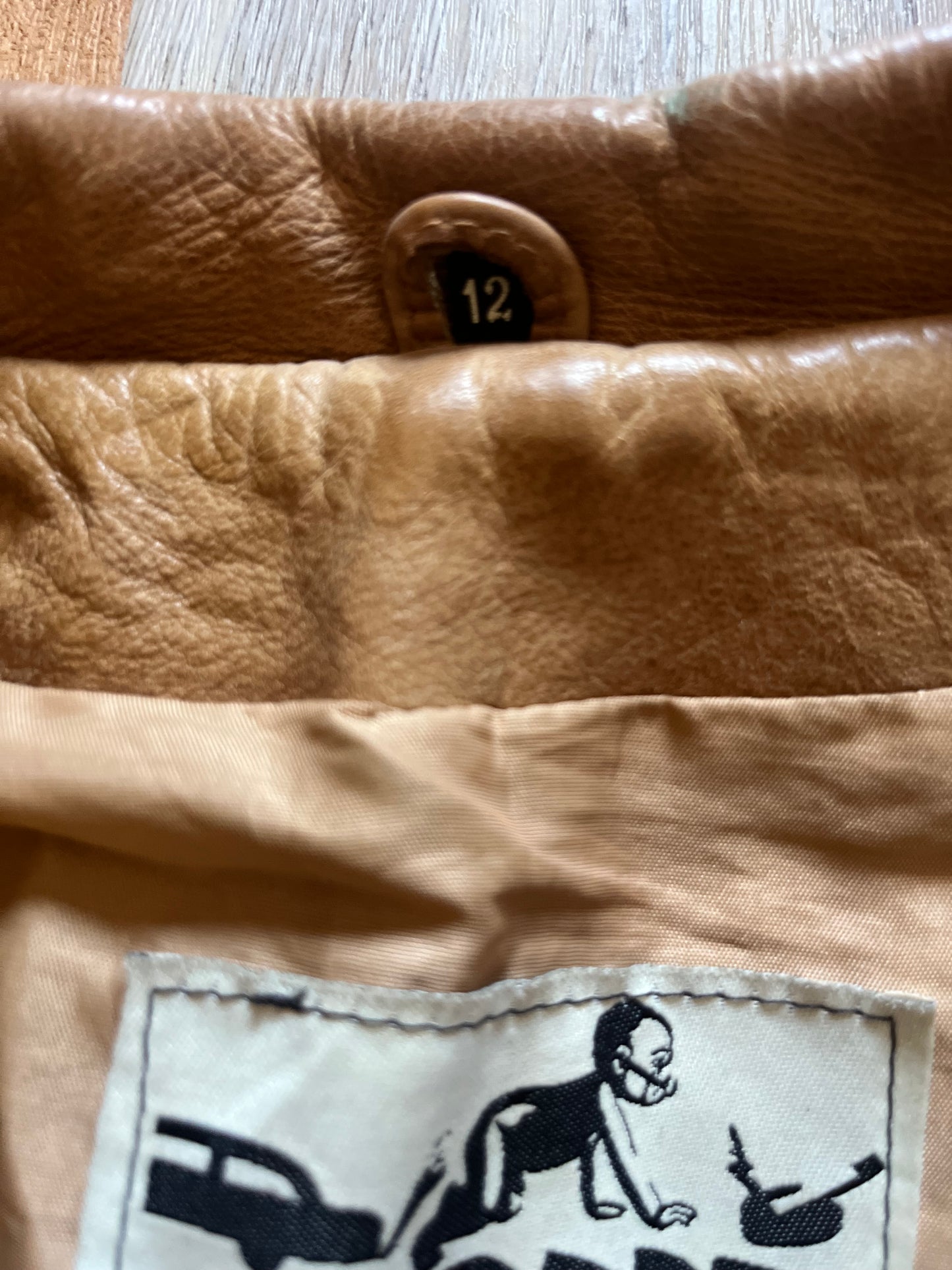 Vintage Clothing - Leather Jacket - Light Brown - Size 10- Frock 33