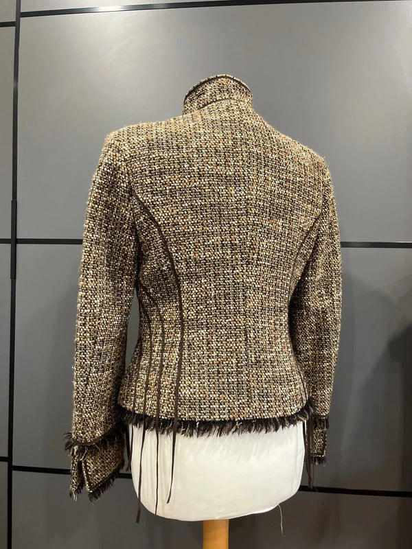 Vintage Blazer by Kapalua Size 12 Brown Wool Blend