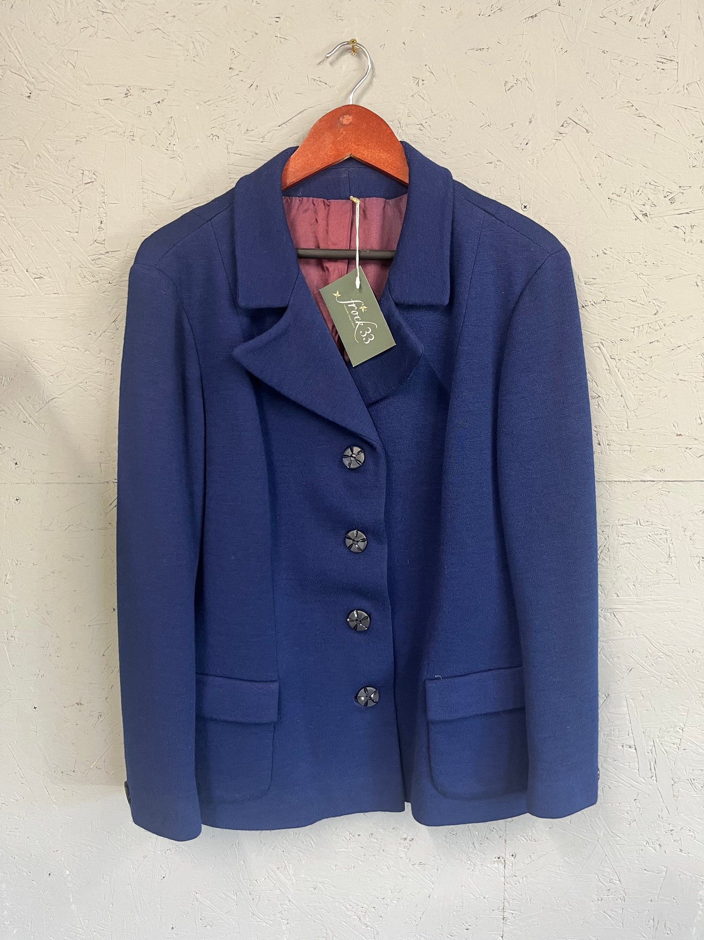 Vintage Clothing- Vintage Blazer - Blue - size 12- Frock33