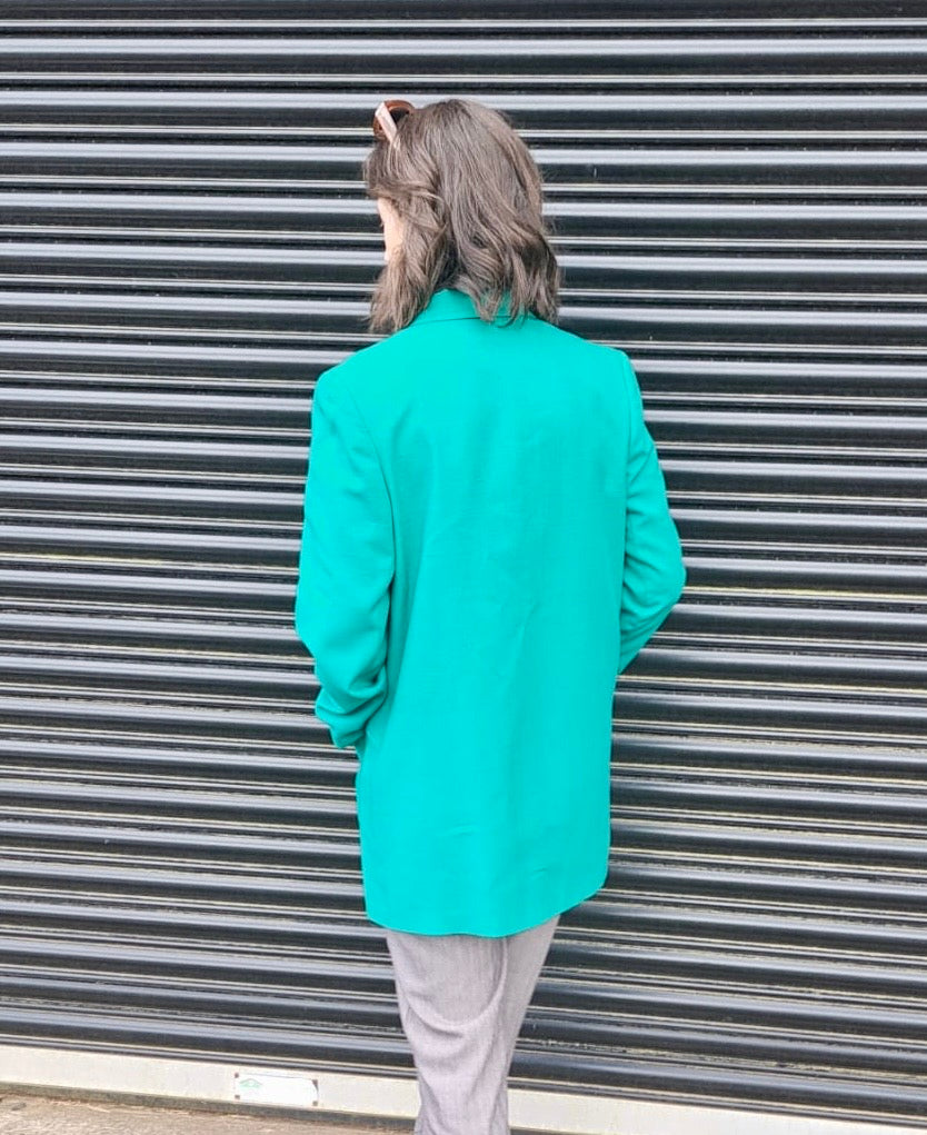 Vintage Clothing- Vintage Green Blazer- 1980s - oversized - Frock 33