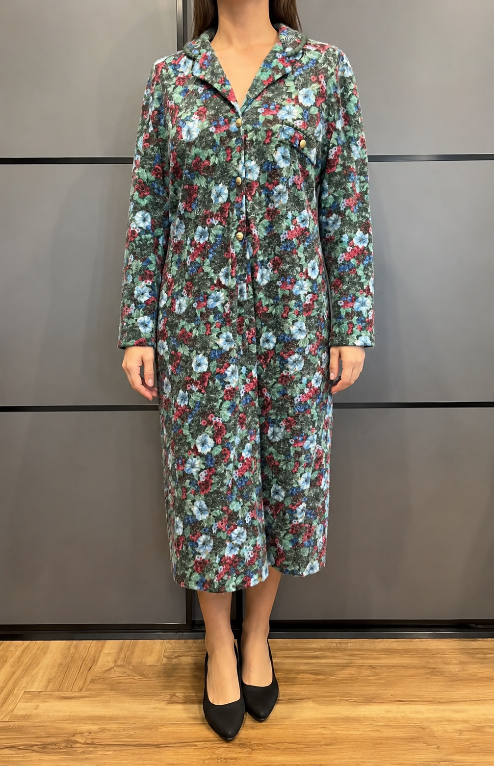 Vintage Clothing | Midi Maxi Dress | Boho 70s | Green Blue Pink | Size 14-16 | Frock33
