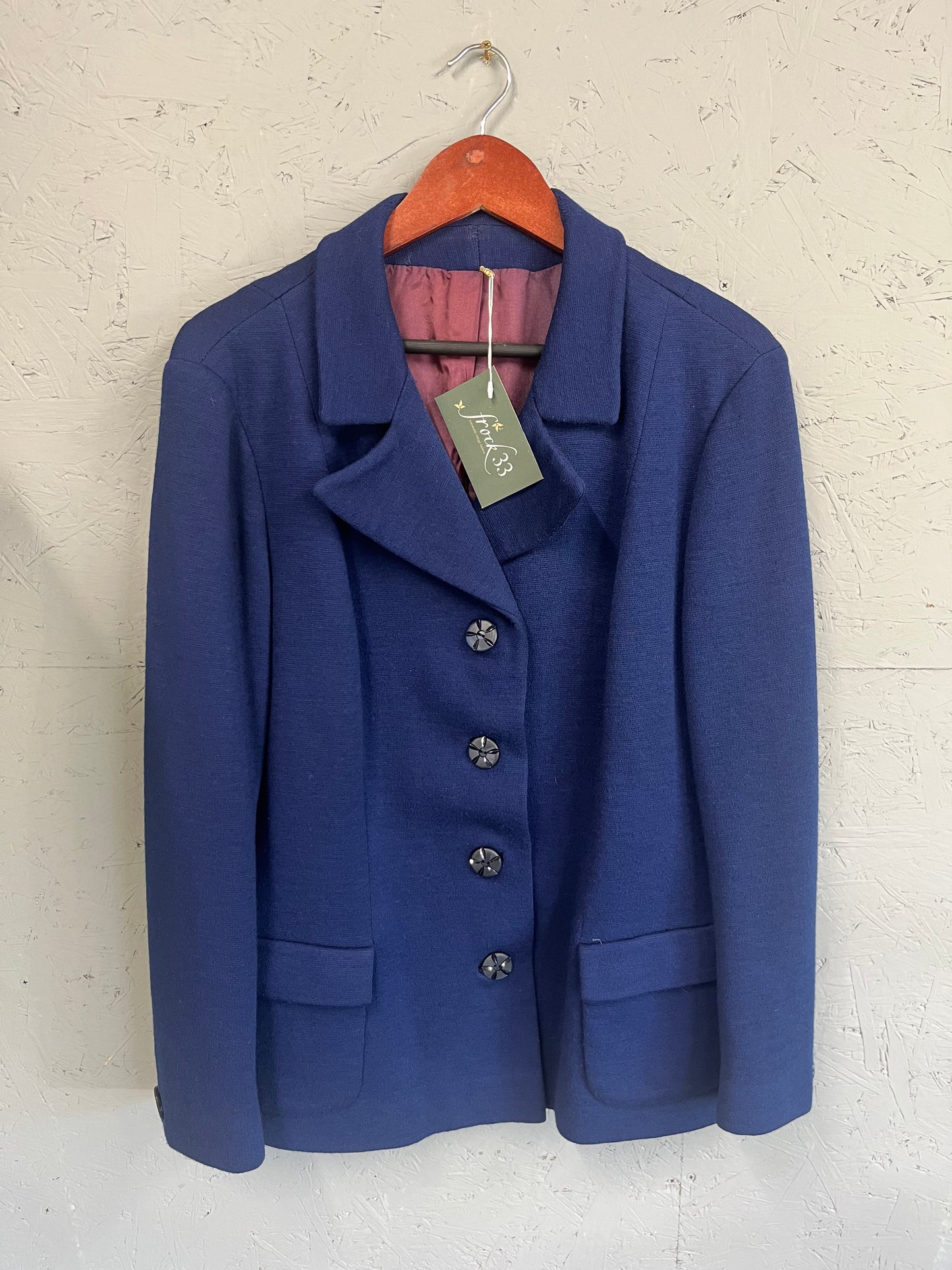 Vintage Clothing- Vintage Blazer - Blue - size 12- Frock33