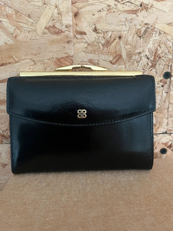 Vintage Leather Purse| by Bosca | 1980s| Made in USA | Italian Leather