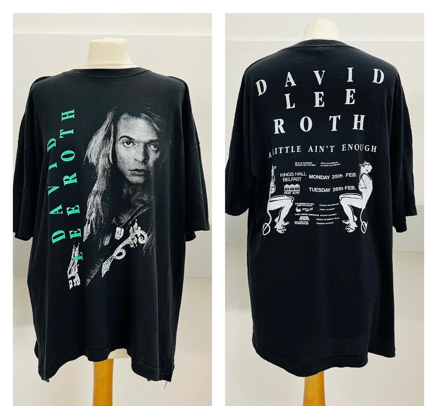 Vintage Clothing | David Lee Roth Vintage Band T-shirt | 90s music memorabilia- A Little Ain’t Enough Tour- UK and Ireland- LFrock 33