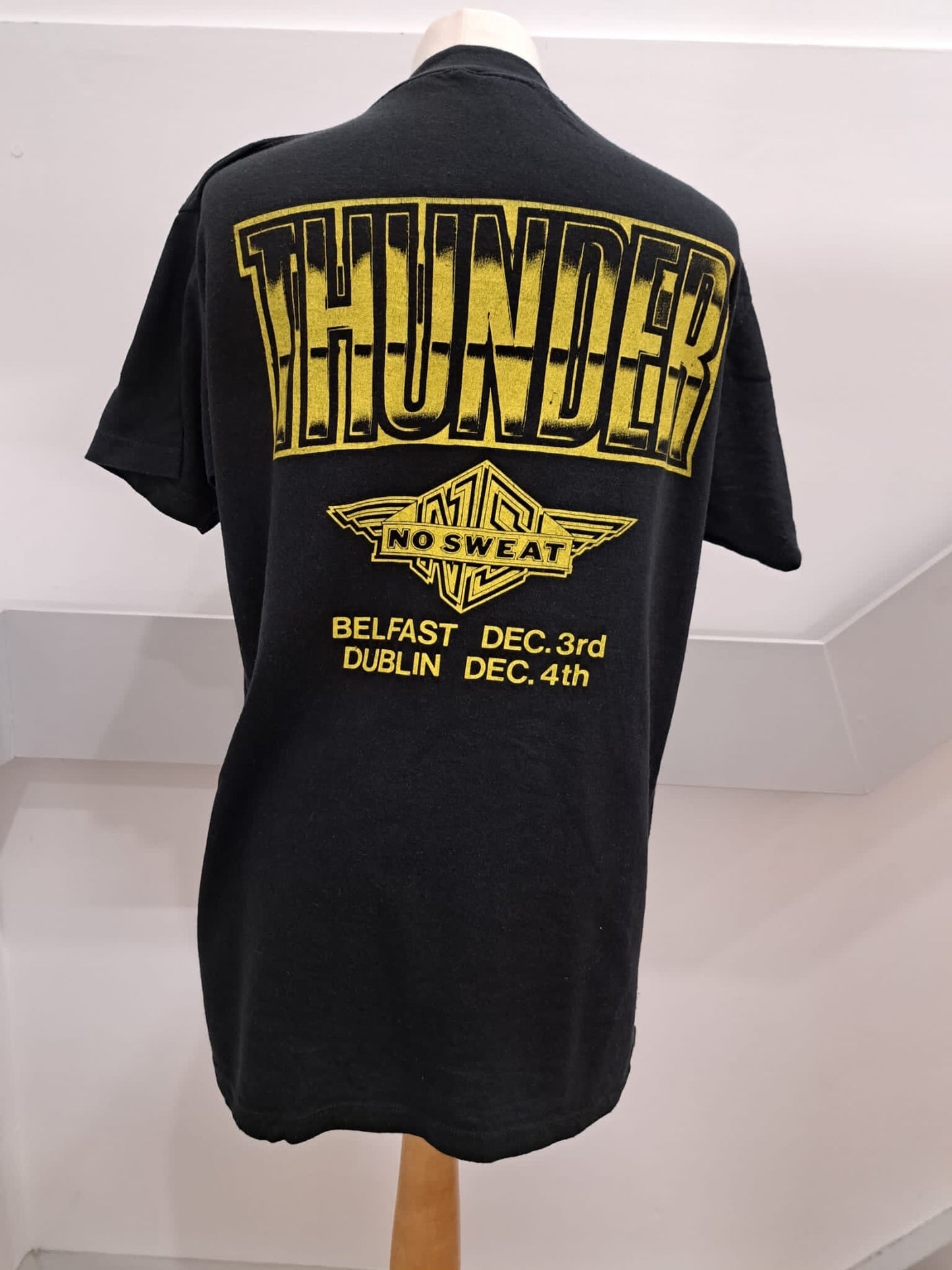 Vintage Band Tee - Thunder and No Sweat - Belfast Tour - 1990- Frock33
