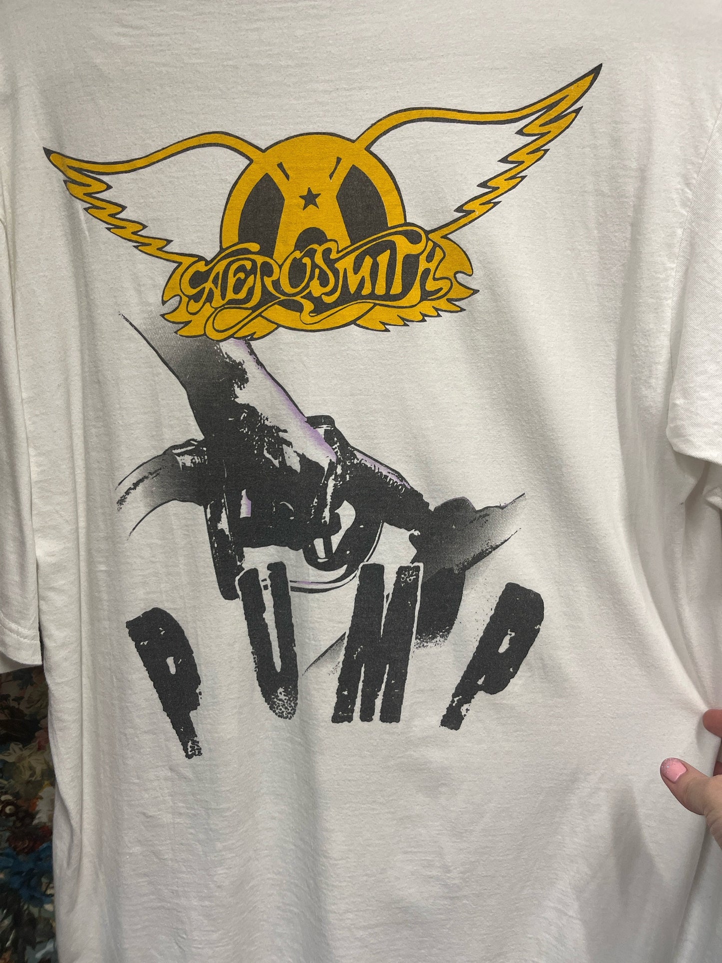 Vintage Band Tee- Aerosmith- 1989- Genuine Tour Tshirt- Pump tour - Frock33