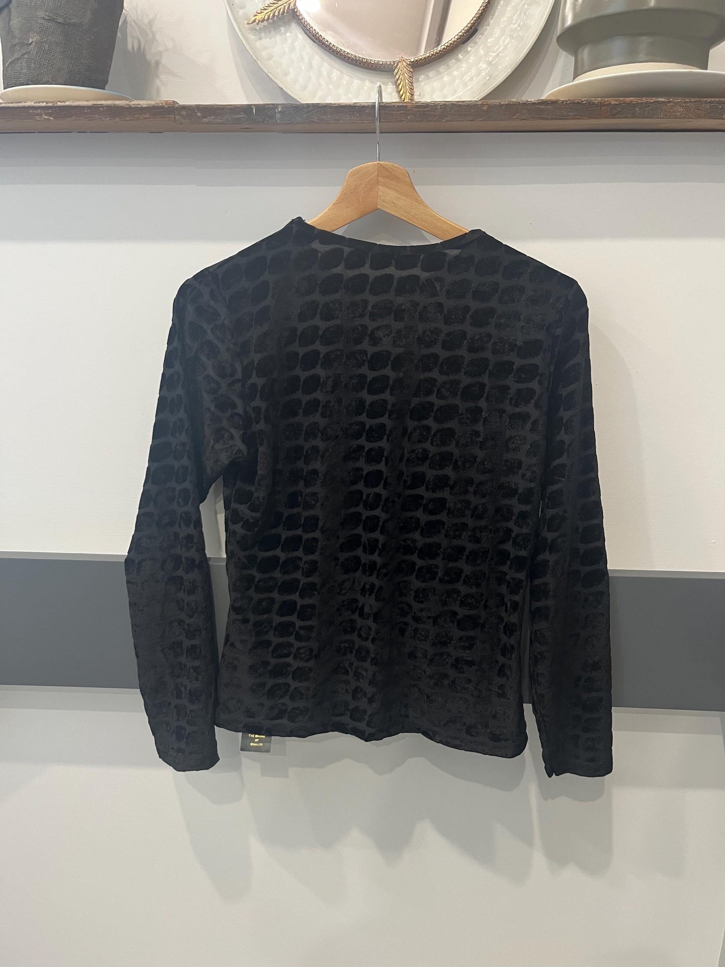 Vintage Clothing - Vintage Top - Black Y2k Top size 8-10 - Frock 33