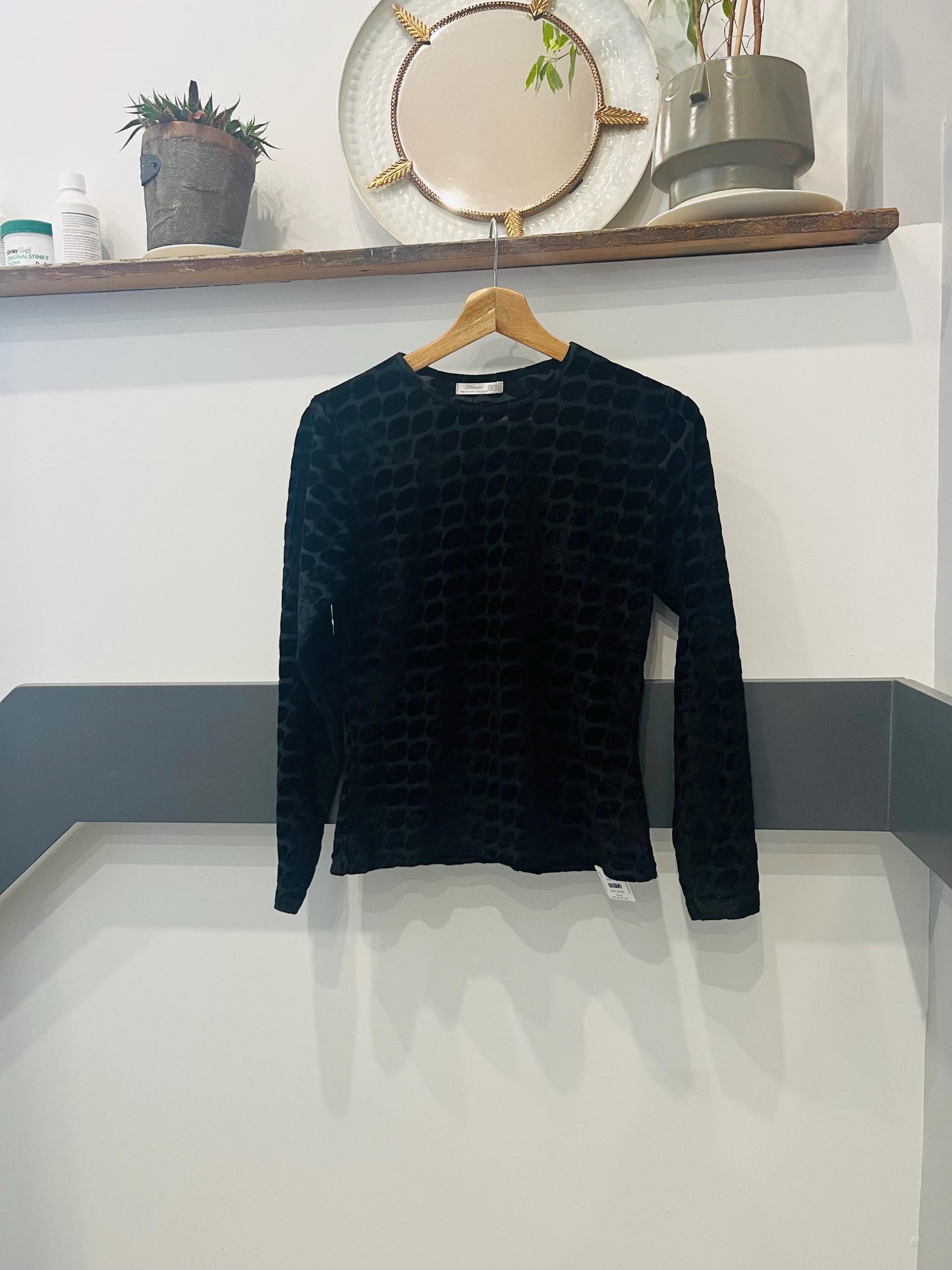Vintage Clothing - Vintage Top - Black Y2k Top size 8-10 - Frock 33
