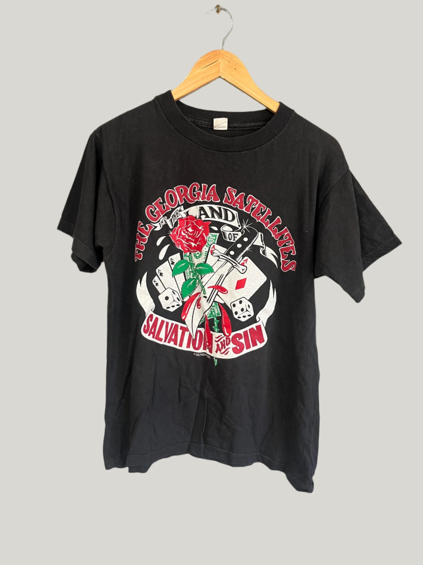 Vintage Band T-shirt- The Georgia Satellites- 1990 - Band Merchandise- The Land of Salvation and Sin Rock Tee - Frock 33