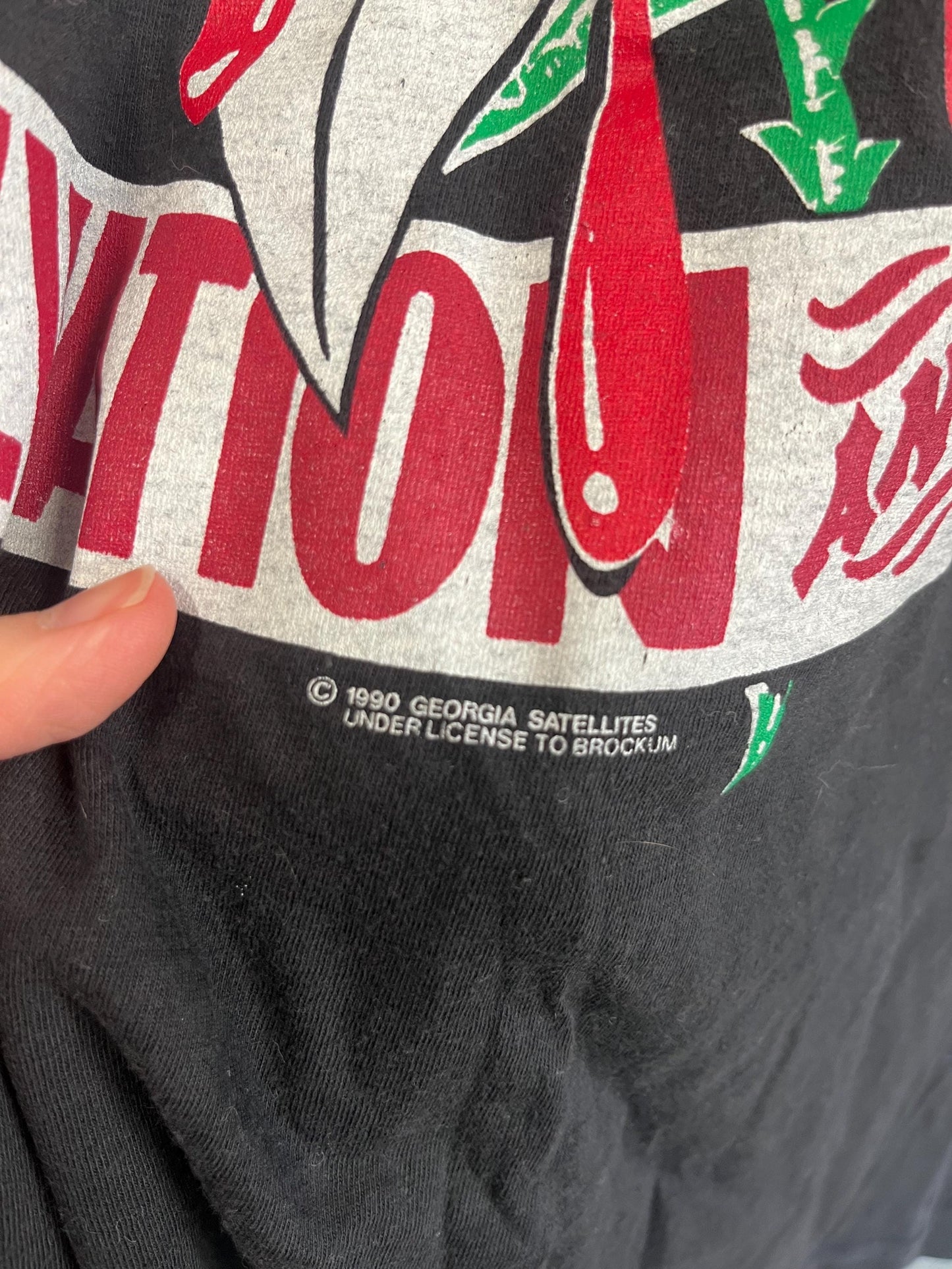 Vintage Band T-shirt- The Georgia Satellites- 1990 - Band Merchandise- The Land of Salvation and Sin Rock Tee - Frock 33