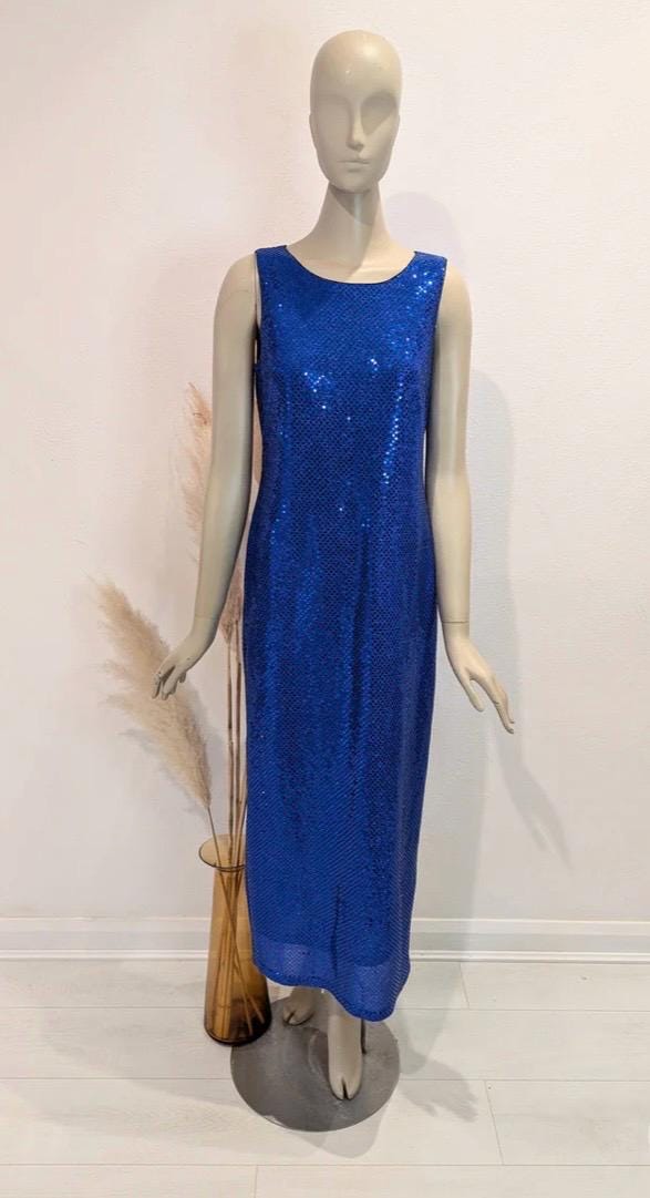 Vintage Clothing - Vintage Dresses - 90s Sequined Maxi Occasion Dress - Frock33
