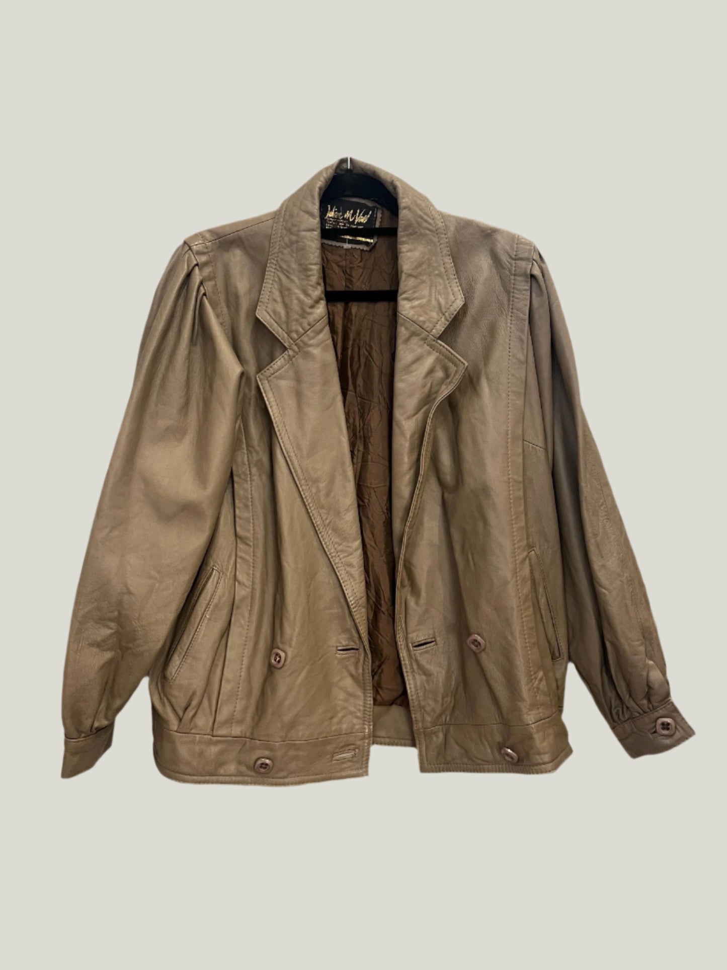 Vintage Clothing - Vintage Leather Jacket - Light Brown - Unisex - Frock 33