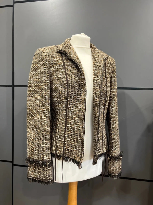 Vintage Blazer by Kapalua Size 12 Brown Wool Blend