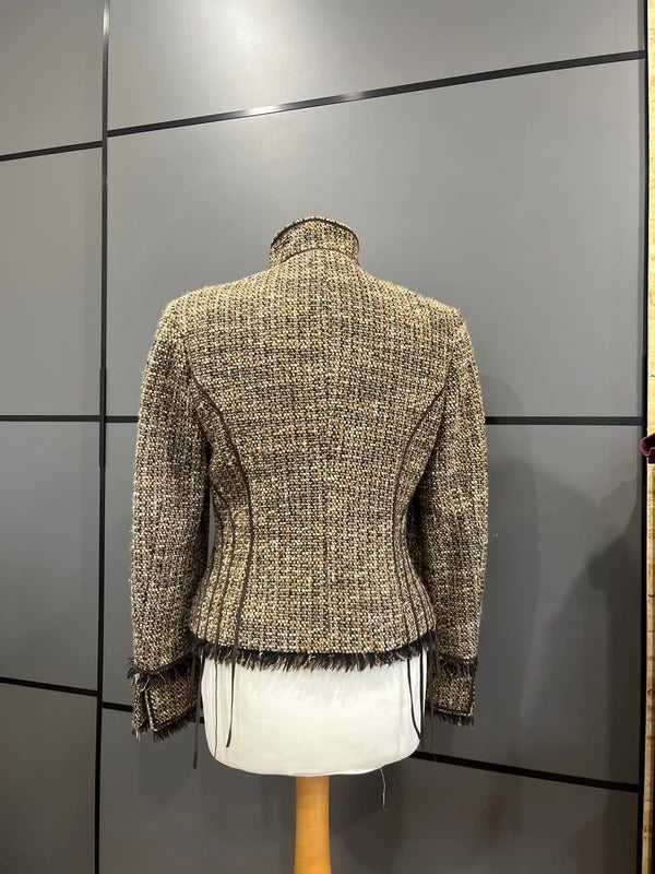 Vintage Blazer by Kapalua Size 12 Brown Wool Blend