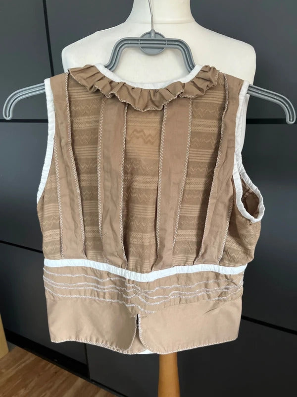 Vintage Top| Waistcoat | 100 % Cotton | UK Size 8/10