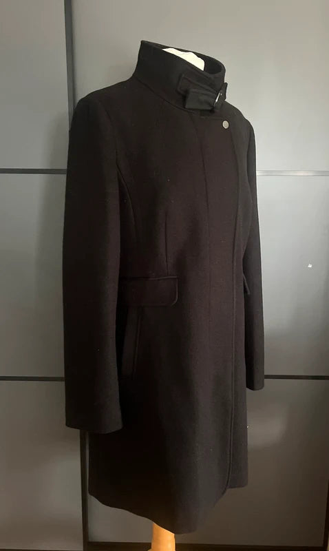 Coats | Next Outerwear | Black Wool Blend Coat| Size 12/14 | Frock 33