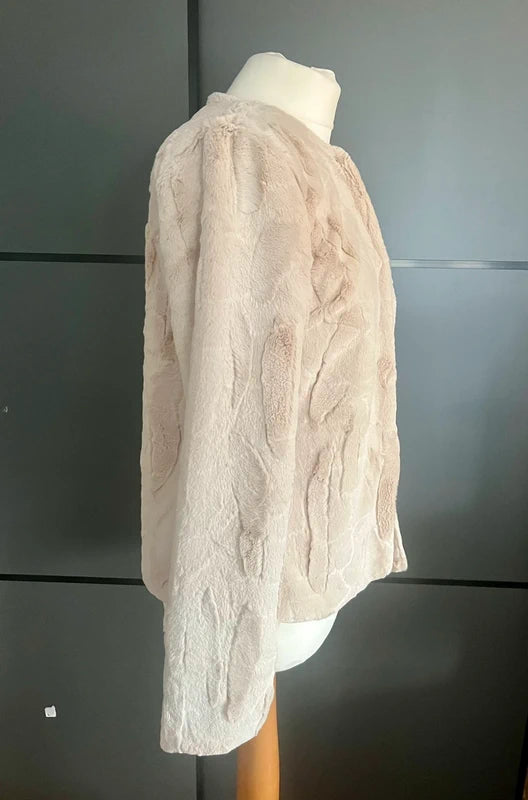 Vintage Faux Fur Jacket | Cream | Y2K | Next | Size 10 - 12 |Frock 33