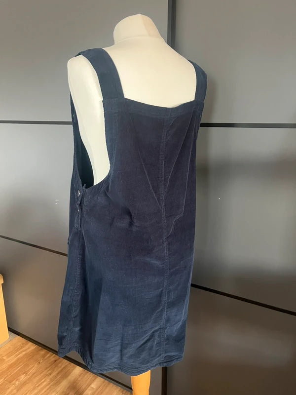 Pinafore Dress | Cord Cotton | Trespass |Size 16| Frock33