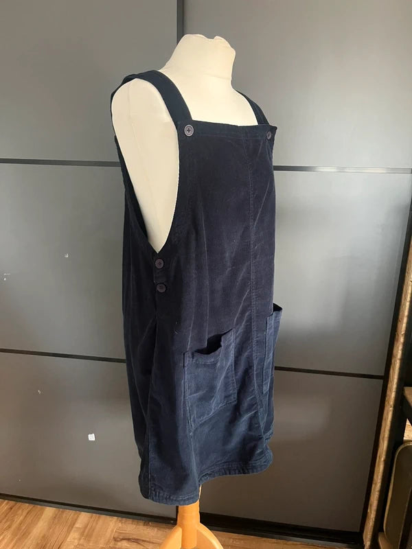 Pinafore Dress | Cord Cotton | Trespass |Size 16| Frock33