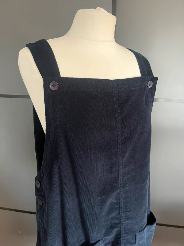 Pinafore Dress | Cord Cotton | Trespass |Size 16| Frock33