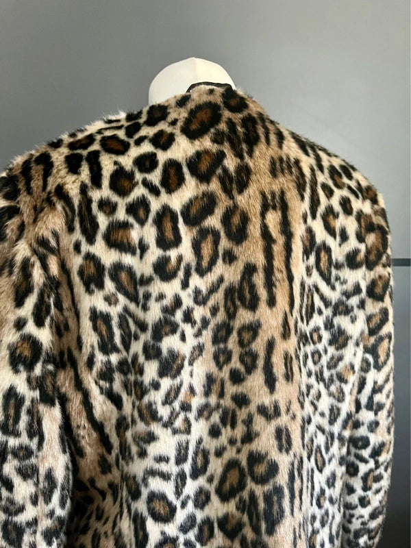 Faux Fur Coat |Leopard Print | Per Una |Size 14 |Frock33