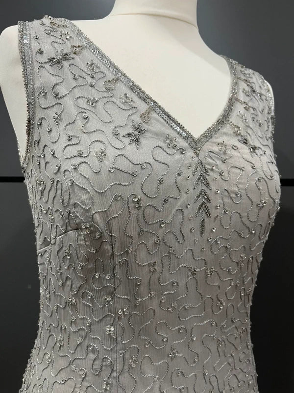 Vintage clothing | 90s Dress | Silk and Sequins | Size 8-10 | Frock33