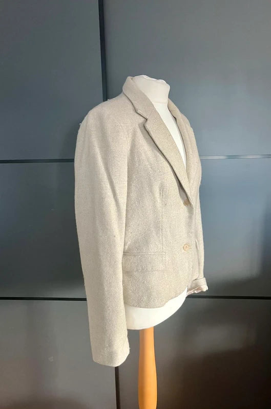 Vintage Blazer Jacket | Cream | Y2K | Nicole Farhi | Size 10 |Frock 33