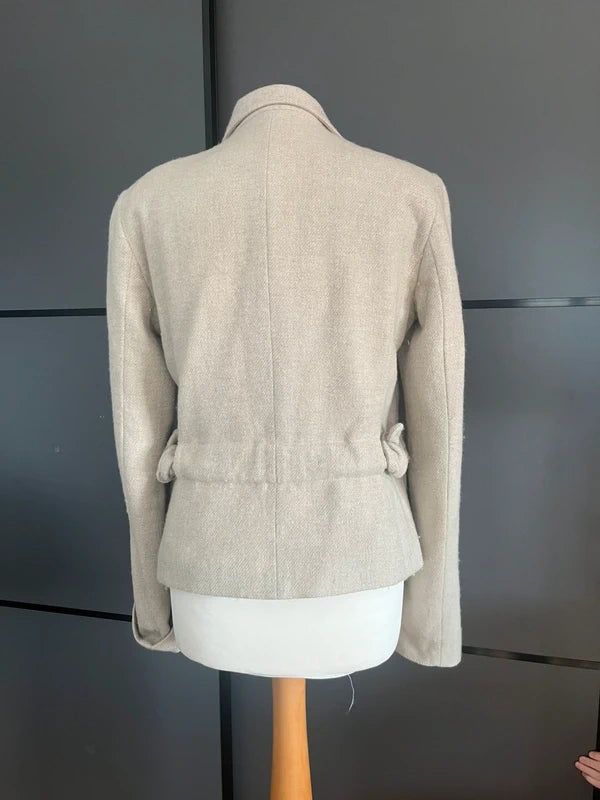 Vintage Blazer Jacket | Cream | Y2K | Nicole Farhi | Size 10 |Frock 33