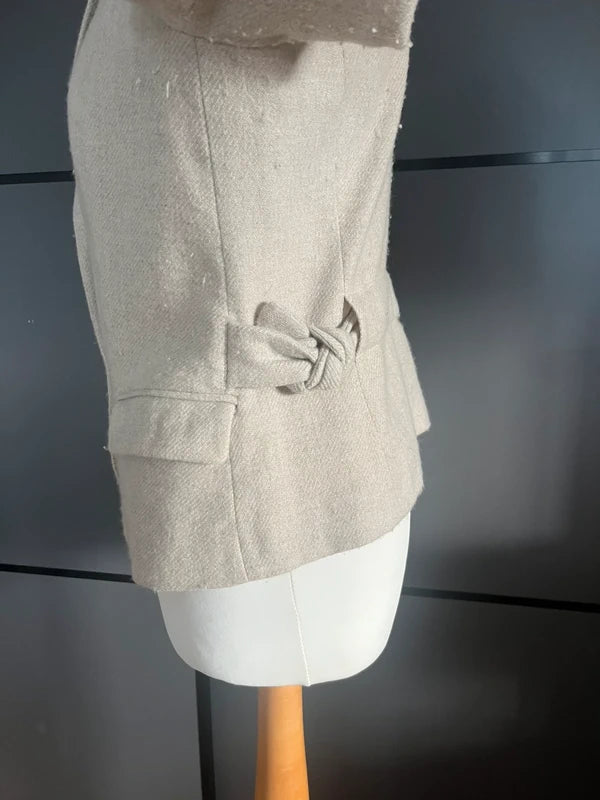 Vintage Blazer Jacket | Cream | Y2K | Nicole Farhi | Size 10 |Frock 33