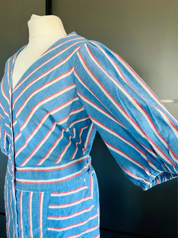 Maxi Dress | Cotton Linen Summer | Blule | JD Williams| Size 14 | Frock33