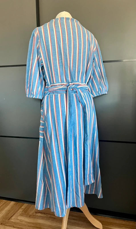 Maxi Dress | Cotton Linen Summer | Blule | JD Williams| Size 14 | Frock33
