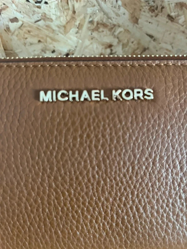 Michael Kors| Brown Pebbled Leather Zip Around Wallet Purse | 8.4” – Brand New | Frock33