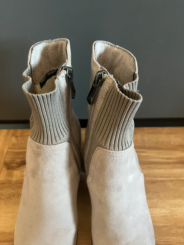 Suede Ankle Boots | Marco Tozzi  |Grey | | Size 4 UK |Frock 33