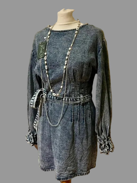 Denim Dress | 80s Style | Redial Premium Collection |Size 12 |Frock33