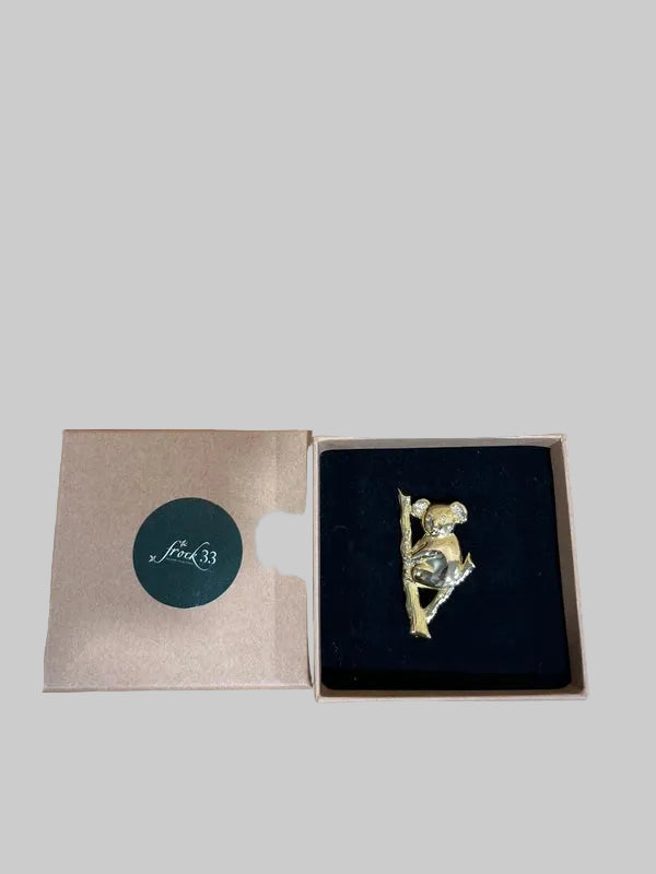 Vintage Brooch | Gold Coloured Koala Bear | Novelty Pin | 1980s | Frock33