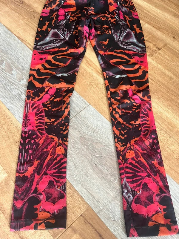 Vintage 2012 McQ Alexander McQueen Abstract Print Leggings  | Size L (UK 12–14) |Frock33
