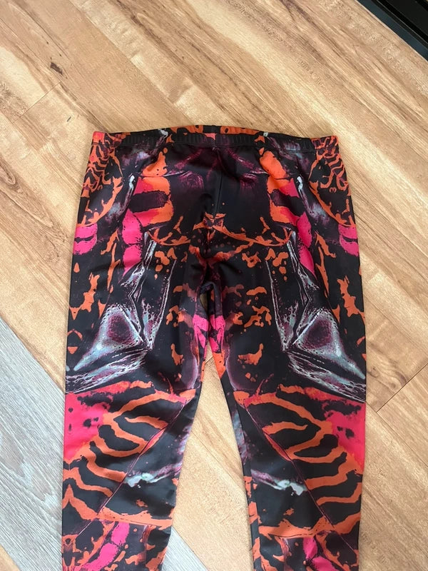 Vintage 2012 McQ Alexander McQueen Abstract Print Leggings  | Size L (UK 12–14) |Frock33