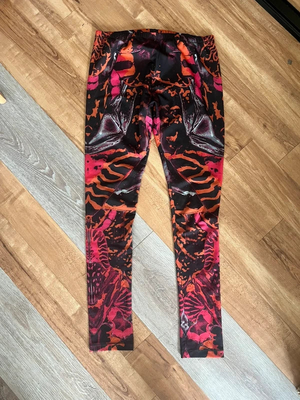 Vintage 2012 McQ Alexander McQueen Abstract Print Leggings  | Size L (UK 12–14) |Frock33