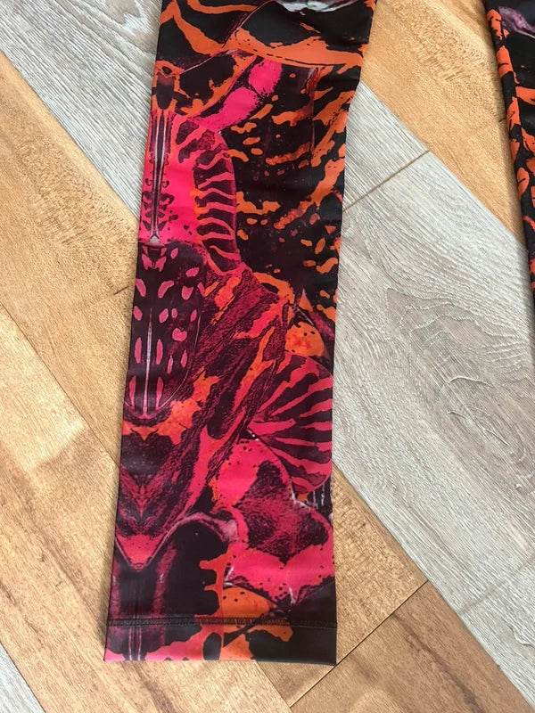 Vintage 2012 McQ Alexander McQueen Abstract Print Leggings  | Size L (UK 12–14) |Frock33