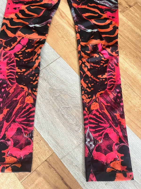 Vintage 2012 McQ Alexander McQueen Abstract Print Leggings  | Size L (UK 12–14) |Frock33