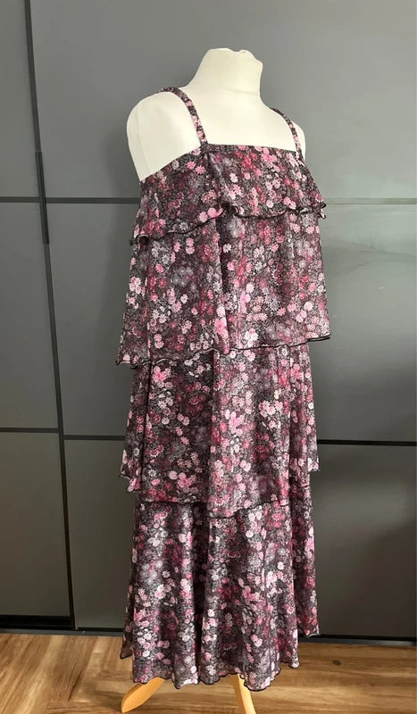 Vintage Dress | 1970s Floral Maxi by Uninhibited | Size 10 | Frock33