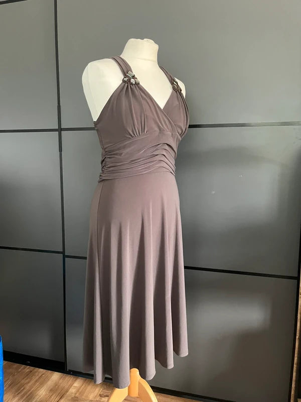 Vintage Dress | Criss Cross Back | Y2K Occasion wear | Brown | Phase Eight| Size 12 | Frock33