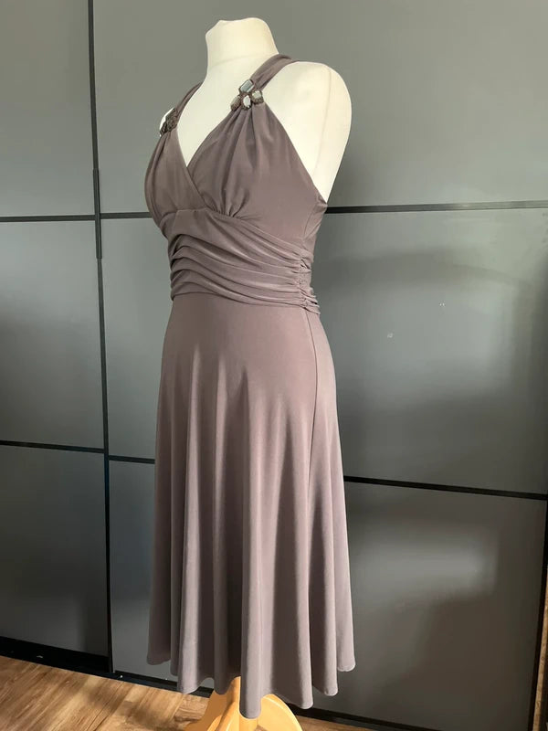 Vintage Dress | Criss Cross Back | Y2K Occasion wear | Brown | Phase Eight| Size 12 | Frock33