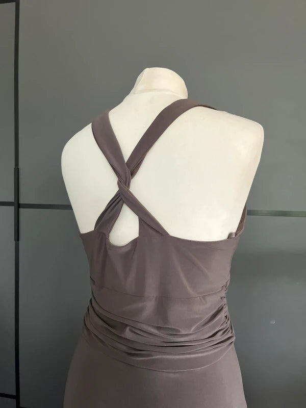 Vintage Dress | Criss Cross Back | Y2K Occasion wear | Brown | Phase Eight| Size 12 | Frock33