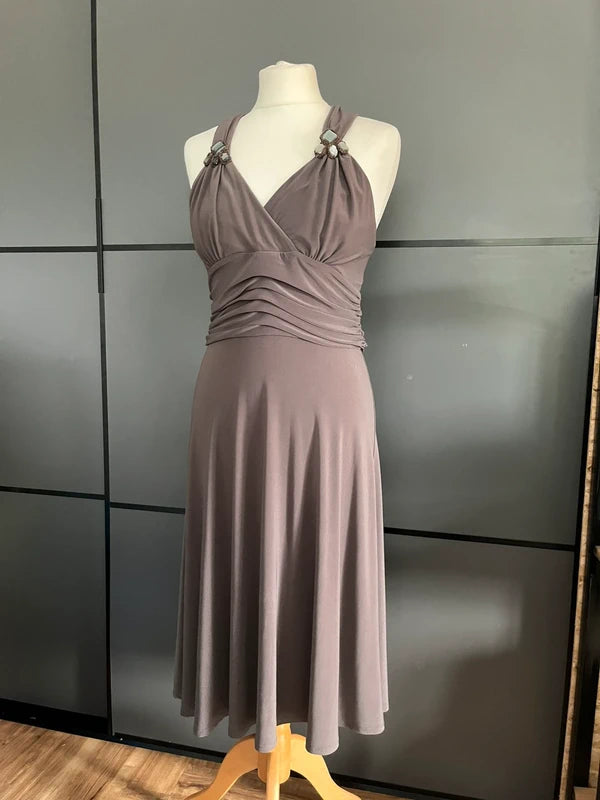 Vintage Dress | Criss Cross Back | Y2K Occasion wear | Brown | Phase Eight| Size 12 | Frock33