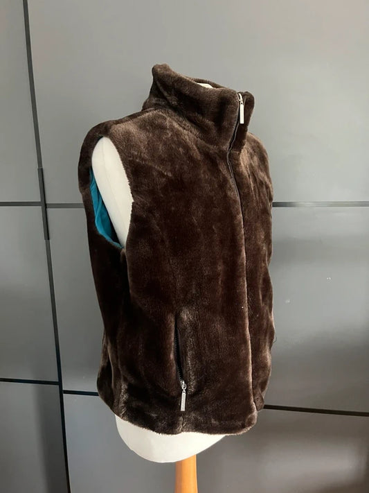 Brown Waistcoat| Faux Fur Gilet | Chocolate Brown | Paco| Size M | Frock33