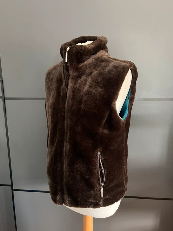 Brown Waistcoat| Faux Fur Gilet | Chocolate Brown | Paco| Size M | Frock33
